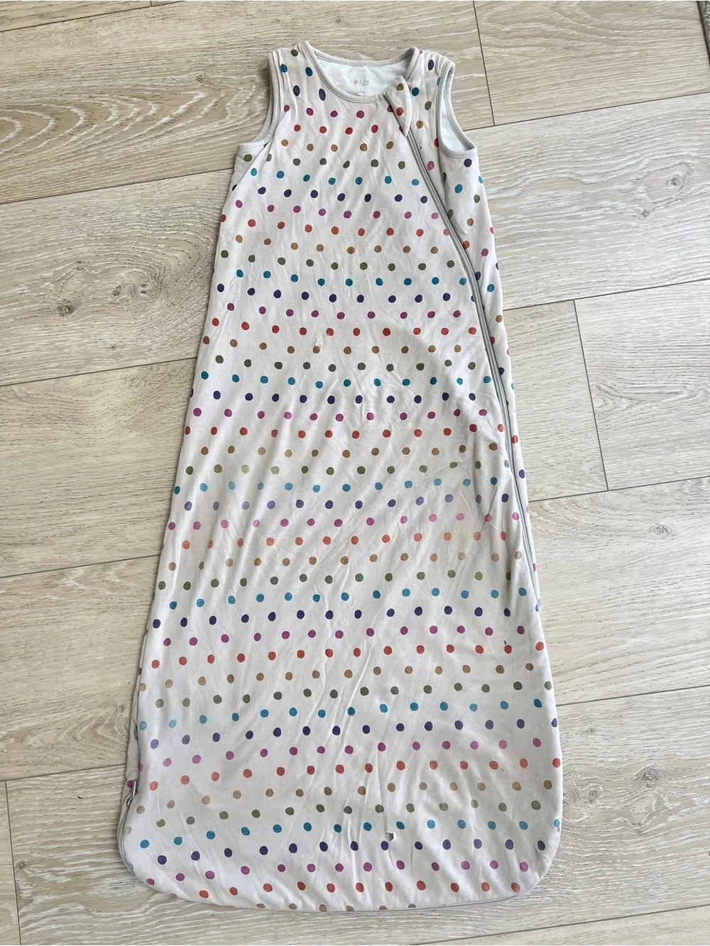 KYTE BABY Sleep Bag Sack Oat Beige Neutral Multicolor Polka Dot Large 1.0 TOG